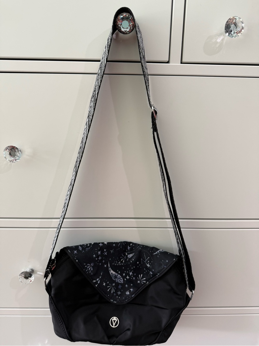Ivivva Black Crossbody Bag with Starry Constellation Flap